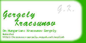 gergely kracsunov business card